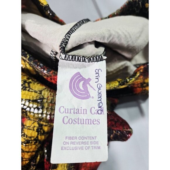 Adult Small Curtain Call Costume Snakeskin Foil Animal Print Bell Bottom Pants - Picture 6 of 9